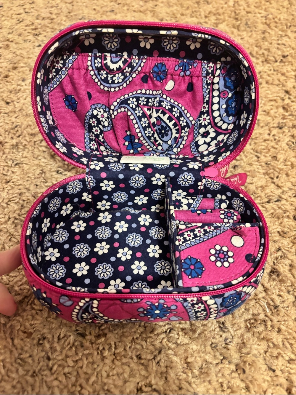 Vera Bradley Boysenberry Travel Jewelry Case